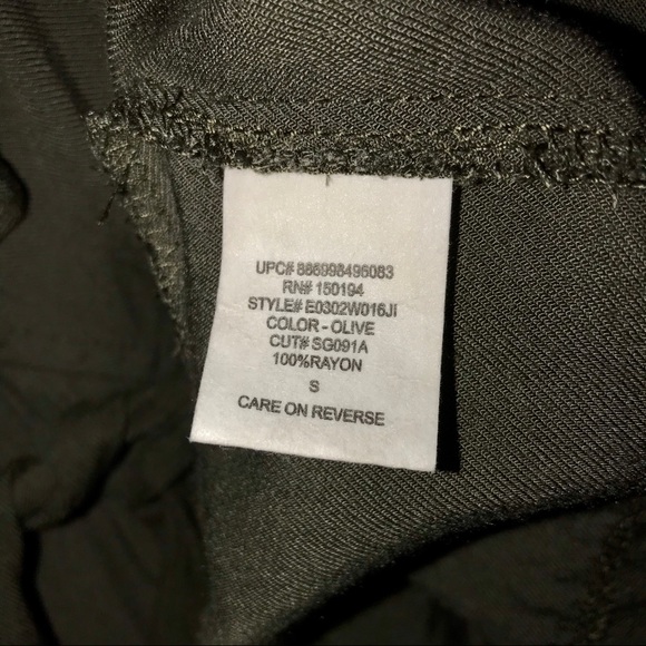 Army Green Fall/Spring Cardigan Drawstring Ties at Waist - Picture 3 of 4